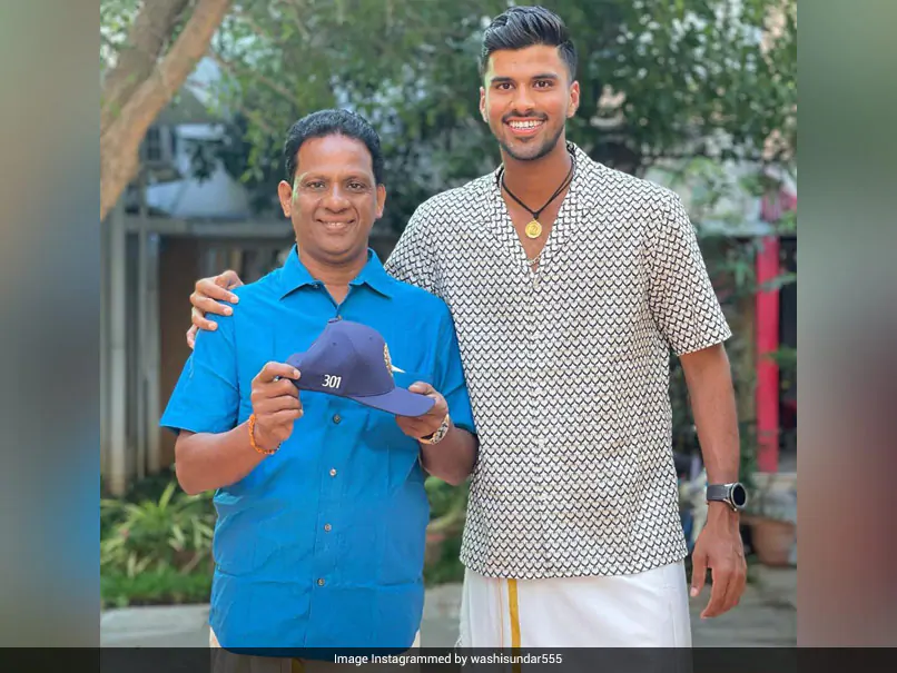 HamaraTimes.com | Washington Sundar Flaunts "Priceless Possessions", Shares Picture With Father