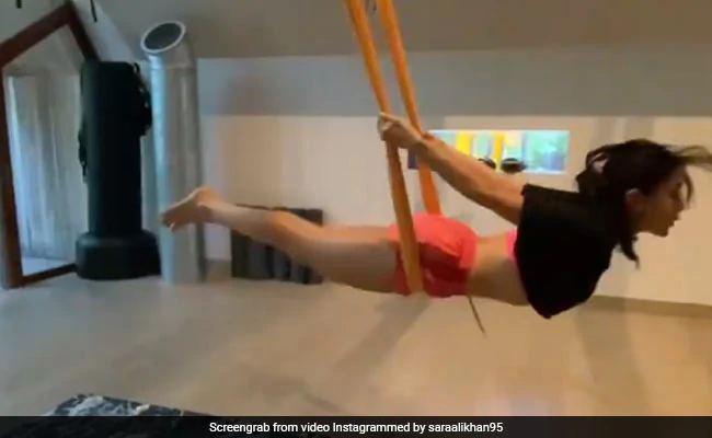 HamaraTimes.com | Sara Ali Khan's Holiday Activities Are As Quirky As She Is. Aerial Yoga, Anyone?