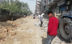 शाहीन बाग की सड़कों का बुरा हाल