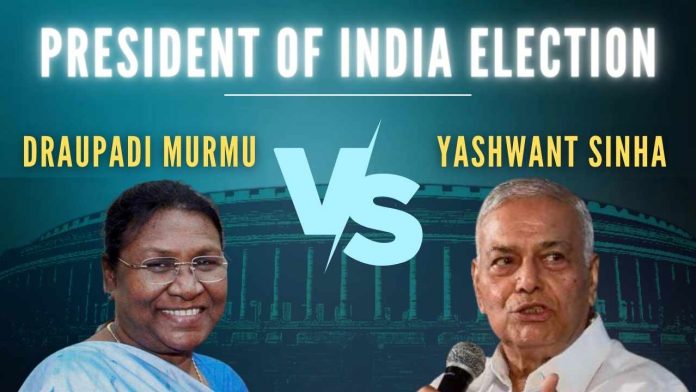 एनडीए की राष्ट्रपति पद की उम्मीदवार द्रौपदी मुर्मू और विपक्ष के यशवंत सिन्हा